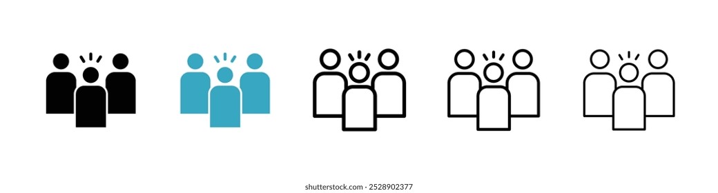 Community icon vector illustration set