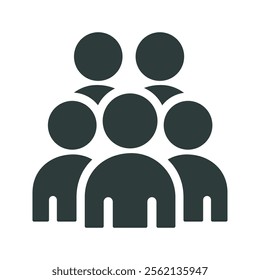 Community icon vector illustration. Simple fill style