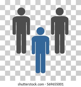 Community icon. Vector illustration style is flat iconic bicolor symbol, cobalt and gray colors, transparent background. Designed for web and software interfaces.