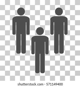 Community icon. Vector illustration style is flat iconic symbol, gray color, transparent background. Designed for web and software interfaces.