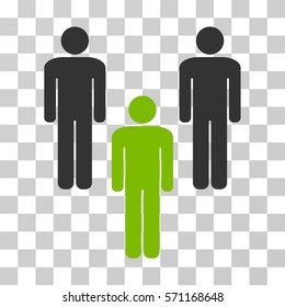 Community icon. Vector illustration style is flat iconic bicolor symbol, eco green and gray colors, transparent background. Designed for web and software interfaces.