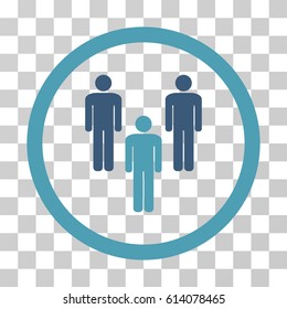 Community icon. Vector illustration style is flat iconic bicolor symbol, cyan and blue colors, transparent background. Designed for web and software interfaces.