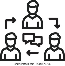 Imagen vectorial de icono de comunidad. También se puede usar para emprendedores. Adecuado para aplicaciones móviles, aplicaciones web y medios impresos.