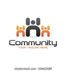Community Icon Vector Logo Template
