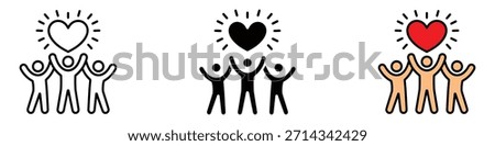 Community icon vector. powerful collaboration and shared success symbol. vector illustration.