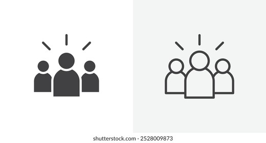 Ícone comunitário ícone de vetor definido em preto e branco.