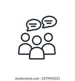 Community icon. vector.Editable stroke.linear style sign for use web design,logo.Symbol illustration.