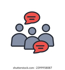 Community icon. vector.Editable stroke.linear style sign for use web design,logo.Symbol illustration.