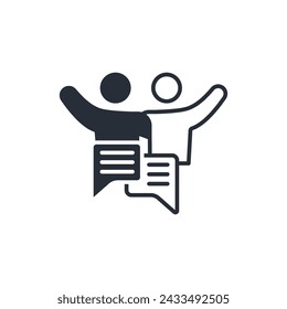 community icon. vector.Editable stroke.linear style sign for use web design,logo.Symbol illustration.