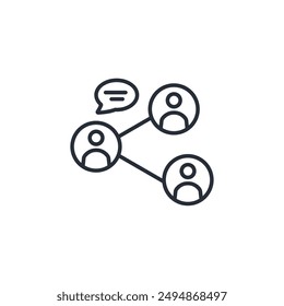 Icono de comunidad. Vector.Trazo editable.Símbolo de estilo lineal para utilizar Diseño web,logotipo.Ilustración de símbolo.