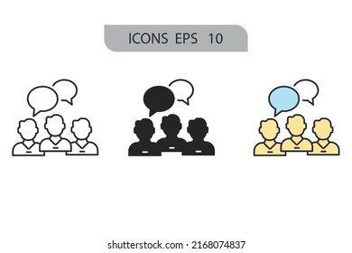 community  icons  symbol vector elements for infographic web