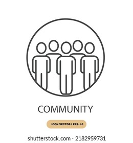 símbolo de iconos de la comunidad elementos vectores para web infográfica