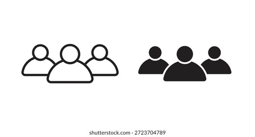 Community icons vector collection for web designs. flat icons