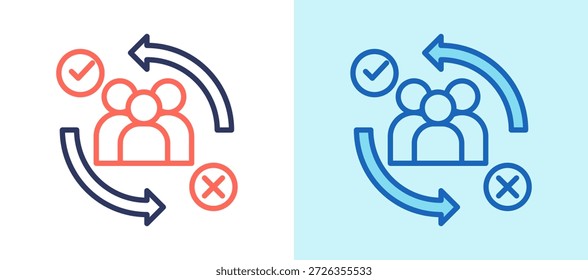 Community Impact Icon whitegreen Vector Illustration