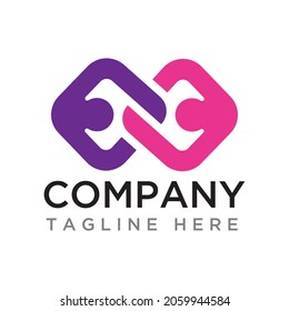 Diseño del logotipo del vector del logotipo de Community infinity.group.partner.