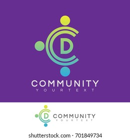 community initial Letter D Logo design