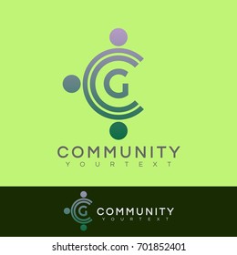 community initial Letter G Logo design