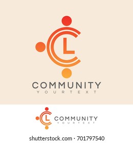 community initial Letter L Logo design