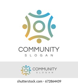 community initial Letter O Logo design
