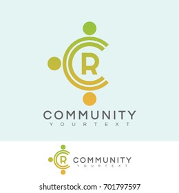 community initial Letter R Logo design