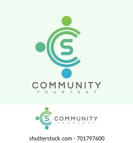 community initial Letter S Logo design