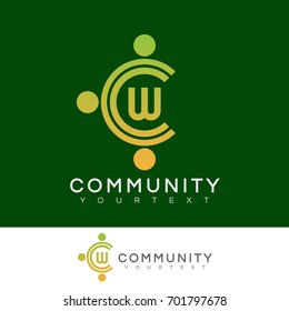 community initial Letter W Logo design