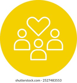 Community Line Multi Circle Vector Icon Design