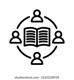 Community Line Vector Illustration On White Background.