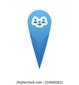 community location gradient logo design template icon