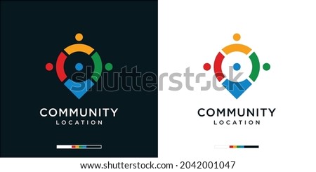 Community location logo design template