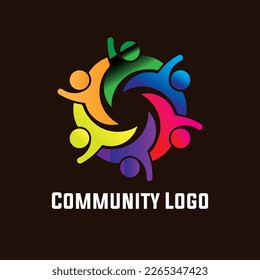 Community Logo Colorful Vector Design