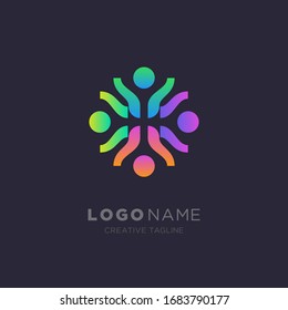 Community logo. Creative people community logo
