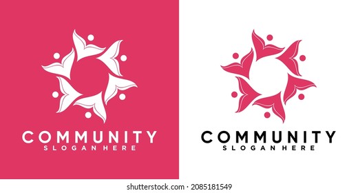community logo design with creative concept 