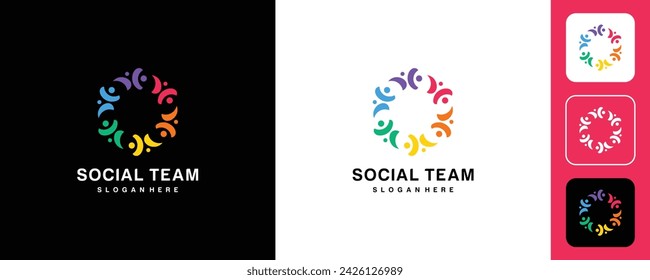 Community logo design with creative unique concept
