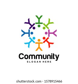 Community logo design inspiration vector template, Social relationship logo and icon, Adoption care logo concept, Icon symbol