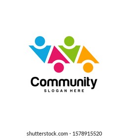 Community logo design inspiration vector template, Social relationship logo and icon, Adoption care logo concept, Icon symbol