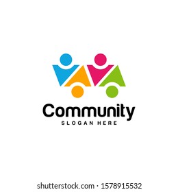 Community logo design inspiration vector template, Social relationship logo and icon, Adoption care logo concept, Icon symbol