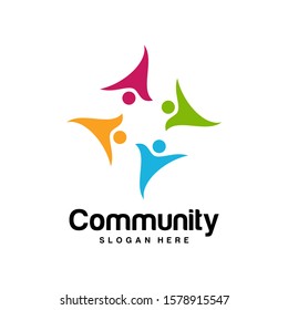 Community logo design inspiration vector template, Social relationship logo and icon, Adoption care logo concept, Icon symbol