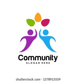 Community logo design inspiration vector template, Social relationship logo and icon, Adoption care logo concept, Icon symbol