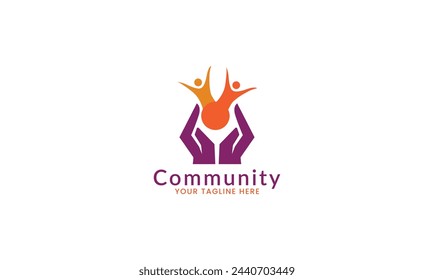 Community logo design inspiration vector template, Social relationship logo and icon, Adoption care logo concept