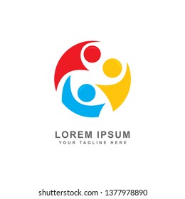 Community logo design isolated white background