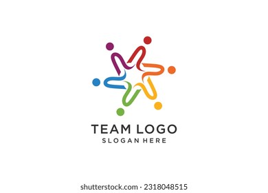 Diseño de logotipo comunitario con un estilo creativo moderno