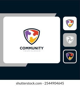 Diseño de logo comunitario con personas