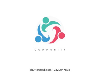 Community logo design for team with modern idea concept