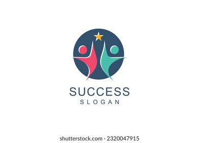 Community logo design for team with modern idea concept