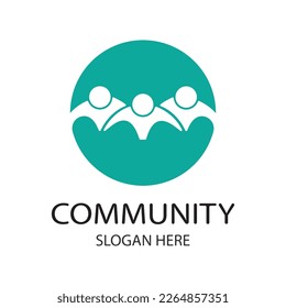ilustración de diseño de logotipo de comunidad