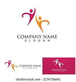 Community Logo Design Template for Teams or Groups.network and social icon design 