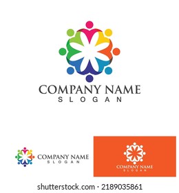 Community Logo Design Template for Teams or Groups.network and social icon design 