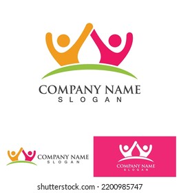 Vorlage für das gemeinschaftliche Logo-Design für Teams oder Gruppen.Netzwerk- und Sozialsymboldesign 