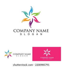 Community Logo Design Template for Teams or Groups.network and social icon design 